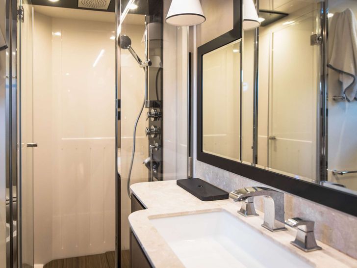 BOLLINGER Azimut Magellano 66 Crewed Motor Yacht Master Bathroom BOLLINGER Azimut Magellano 66 Crewed Motor Yacht Master Bathroom