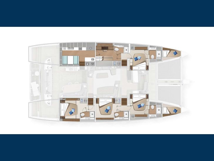 DAIQUIRI Lagoon 65 catamaran yacht layout