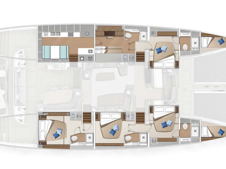 DAIQUIRI Lagoon 65 - catamaran yacht layout DAIQUIRI Lagoon 65 - catamaran yacht layout