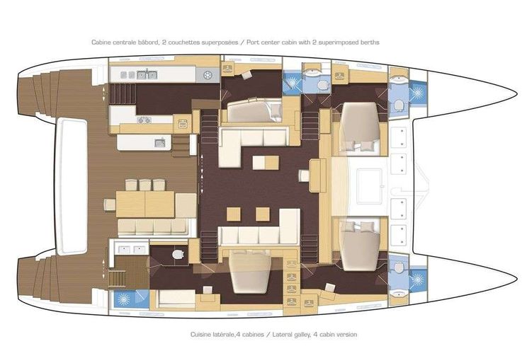 Layout for PHILOTIMO - Lagoon 63 - Cabin Layout