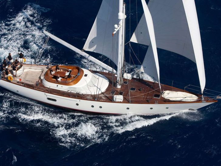 MALIZIA - Perini Navi 25 m,main profile,at sail