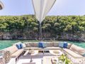 OLIVIA CHARLES Fountaine Pajot Ipanema 58 - flybridge seating OLIVIA CHARLES Fountaine Pajot Ipanema 58 - flybridge seating