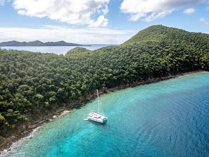 OLIVIA CHARLES Fountaine Pajot Ipanema 58 - drone shot OLIVIA CHARLES Fountaine Pajot Ipanema 58 - drone shot