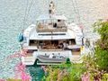 OLIVIA CHARLES Fountaine Pajot Ipanema 58 - anchored aft shot OLIVIA CHARLES Fountaine Pajot Ipanema 58 - anchored aft shot