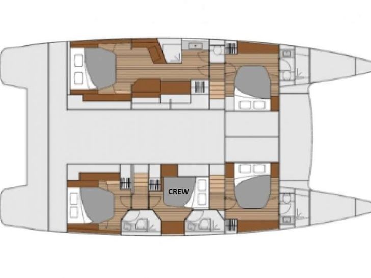 OLIVIA CHARLES Fountaine Pajot Ipanema 58 - layout OLIVIA CHARLES Fountaine Pajot Ipanema 58 - layout