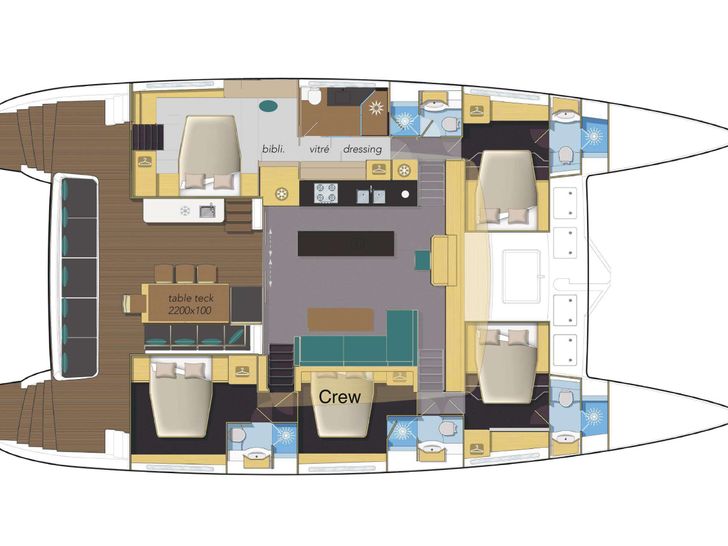ASTROLABE Lagoon 620 - layout ASTROLABE Lagoon 620 - layout