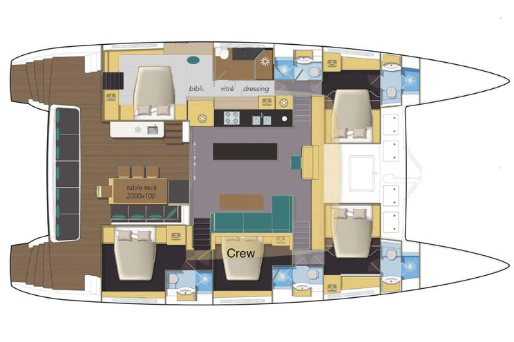 Layout for ASTROLABE Lagoon 620 - layout