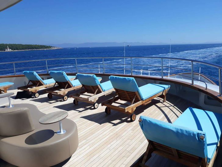RIVA 48m Custom Motor Yacht Sunbathing Area RIVA 48m Custom Motor Yacht Sunbathing Area