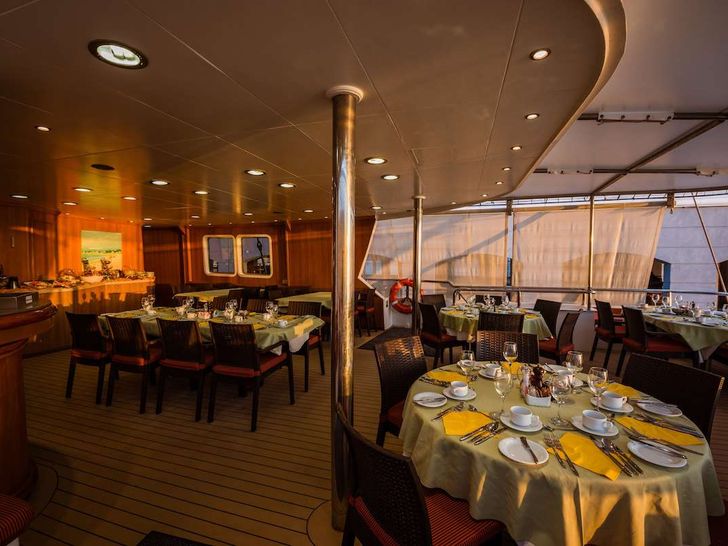 PANORAMA II - Custom Sailing Yacht 50 m,indoor dining PANORAMA II - Custom Sailing Yacht 50 m,indoor dining