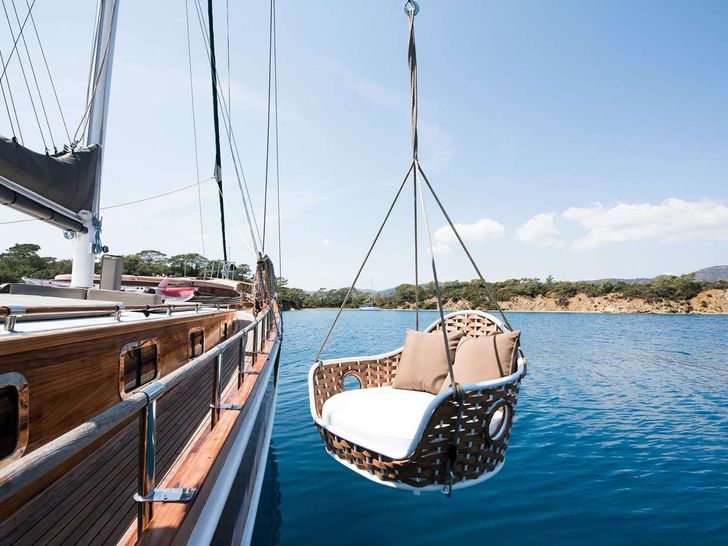 SERENAD A Custom Build 75 Gulet - swinging chair SERENAD A Custom Build 75 Gulet - swinging chair