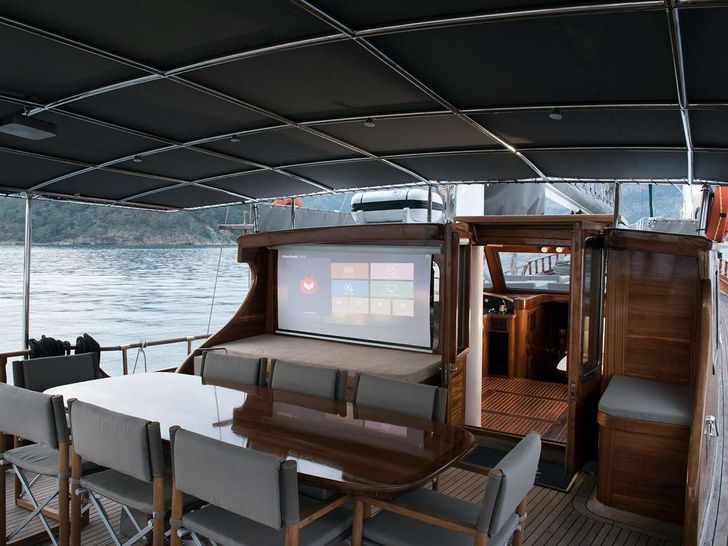 SERENAD A Custom Build 75 Gulet - alfresco dining area SERENAD A Custom Build 75 Gulet - alfresco dining area