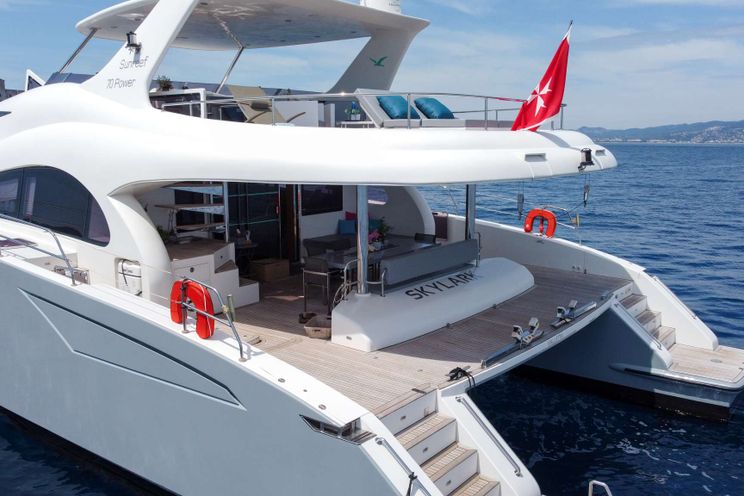 Charter Yacht SKYLARK - Sunreef 70 Power - 4 Cabins - Athens - Mykonos - Paros - Cyclades - Aegean - Greece