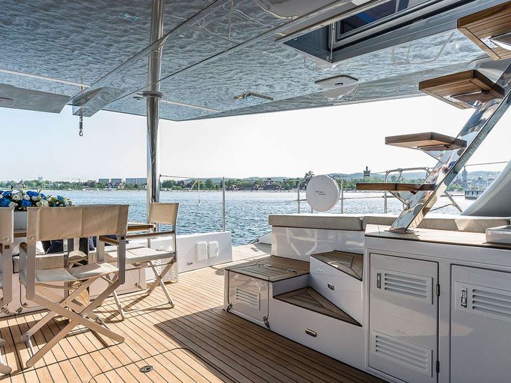 ADEA Sunreef 60 Luxury Catamaran Aft Deck Fly Access