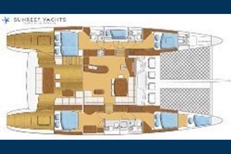 Layout for SERENDIPITY - Sunreef 62, catamaran yacht layout