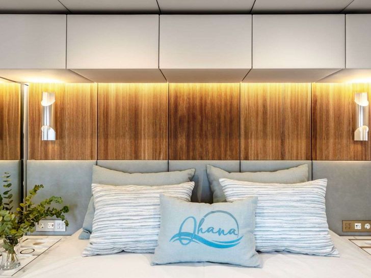 OHANA Sunreef 80 - master cabin bed OHANA Sunreef 80 - master cabin bed