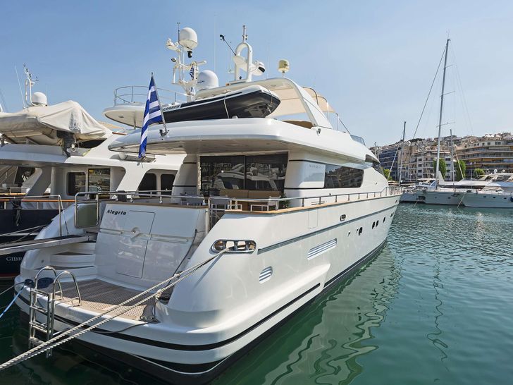 ALEGRIA Sanlorenzo 82 - aft profile ALEGRIA Sanlorenzo 82 - aft profile