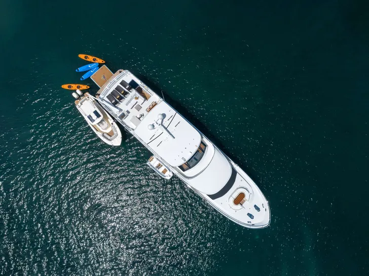 ZEPHYR Ocean Alexander 100 Crewed Motor Yacht Aerial View