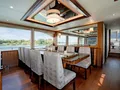 ZEPHYR Ocean Alexander 100 Crewed Motor Yacht Dining ZEPHYR Ocean Alexander 100 Crewed Motor Yacht Dining