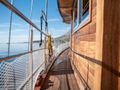 TREBENNA Custom Sailing Yacht 23m - side walkway TREBENNA Custom Sailing Yacht 23m - side walkway