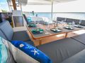 G3 Fountain Pajot Aura 51 - aft deck dining set up G3 Fountain Pajot Aura 51 - aft deck dining set up