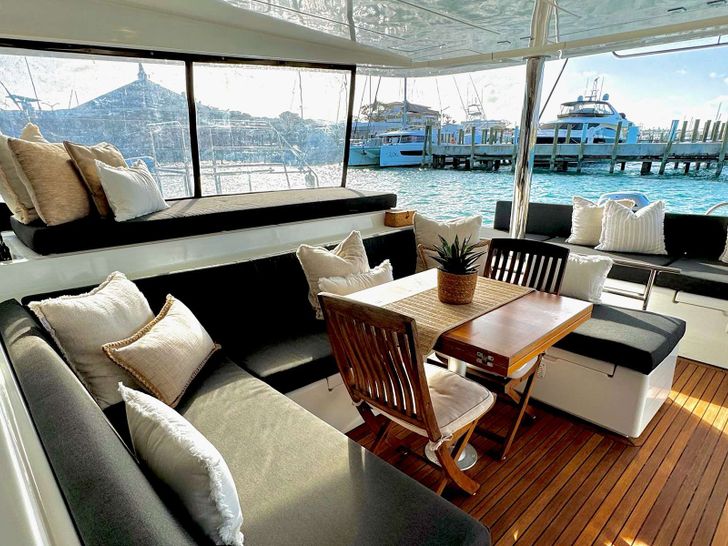 WHISPERS II Lagoon 560 - Aft Deck Seating WHISPERS II Lagoon 560 - Aft Deck Seating