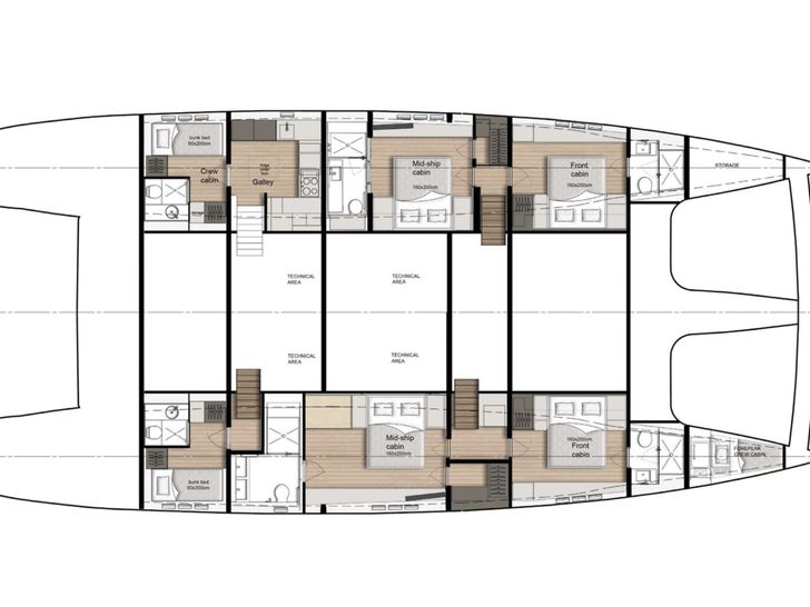 ABOVE&BEYOND Sunreef 80 - layout ABOVE&BEYOND Sunreef 80 - layout