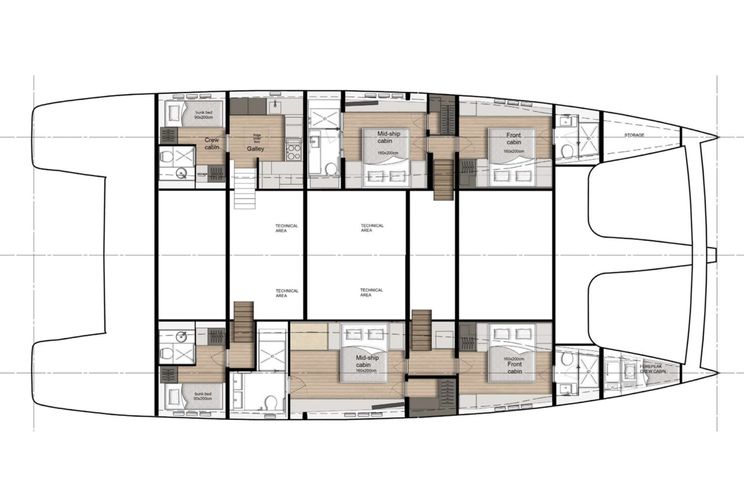 Layout for ABOVE & BEYOND Sunreef 80 - layout