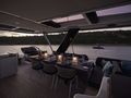 LA GATTA Lagoon Seventy 7 - aft deck at night LA GATTA Lagoon Seventy 7 - aft deck at night