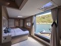 LA GATTA Lagoon Seventy 7 - master cabin bed and balcony LA GATTA Lagoon Seventy 7 - master cabin bed and balcony
