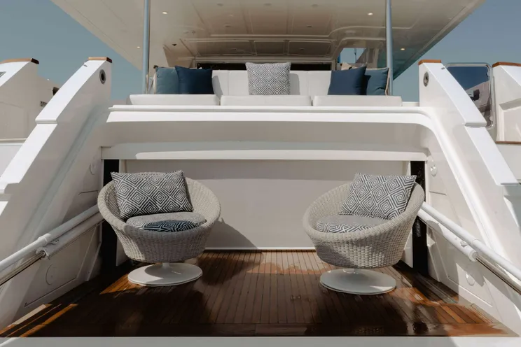 Charter Yacht BONUS ROUND - Ferretti Custom Line Navetta 28 - 5 Cabins - Nassau - Exumas - Bahamas