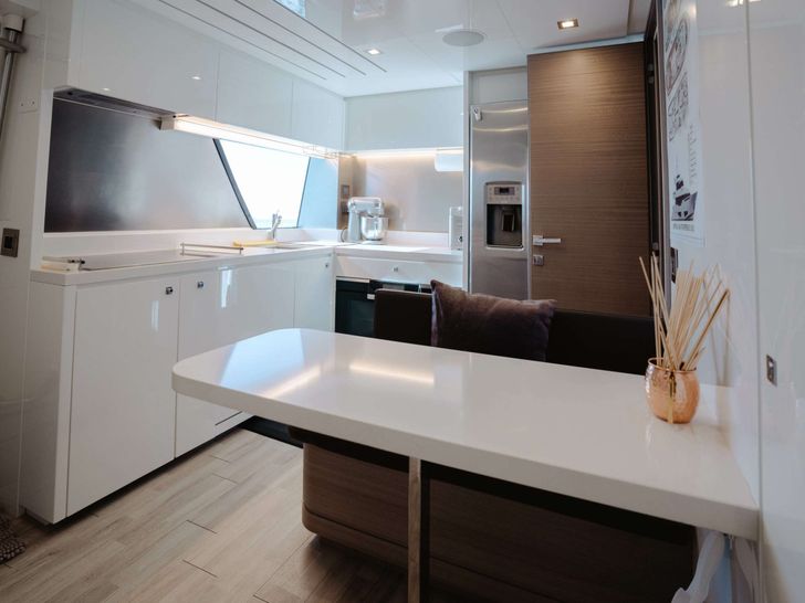BONUS ROUND Ferretti Custom Line Navetta 28 - galley wide view BONUS ROUND Ferretti Custom Line Navetta 28 - galley wide view