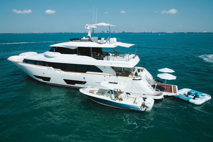 Charter Yacht BONUS ROUND - Ferretti Custom Line Navetta 28 - 5 Cabins - Nassau - Exumas - Bahamas
