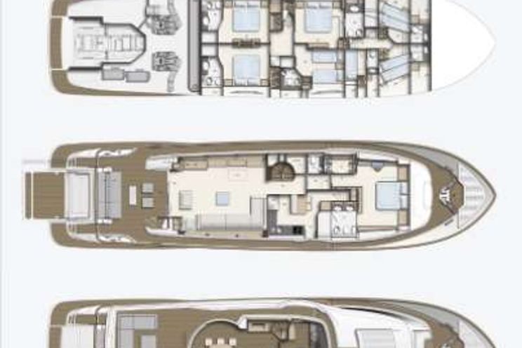 Layout for BONUS ROUND Ferretti Custom Line Navetta 28 - layout