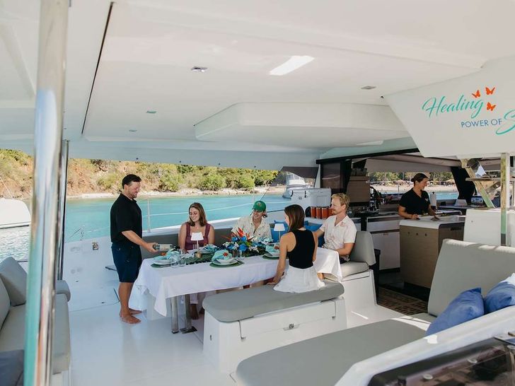 TEDAVI - Fountain Pajot Aura 51 - Aft Deck TEDAVI - Fountain Pajot Aura 51 - Aft Deck