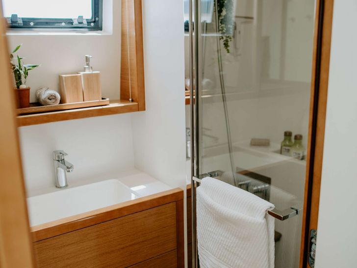 Ebb&Flow - Port Aft vanity and stall shower