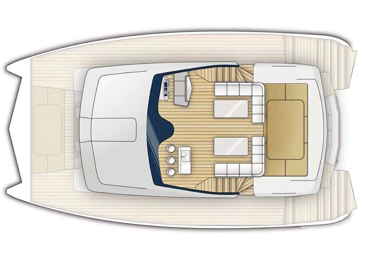 Layout for MOONLIGHT Moon Yacht 60 - flybridge layout