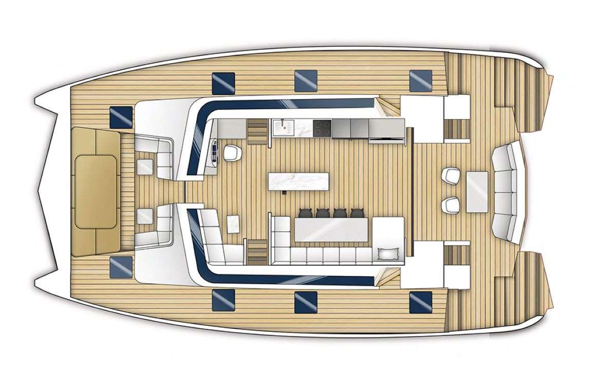 Layout for MOONLIGHT Moon Yacht 60 - saloon layout