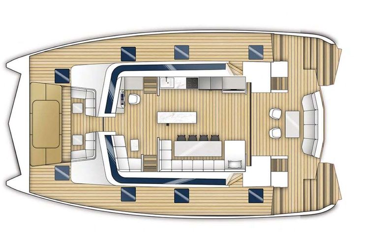 Layout for MOONLIGHT Moon Yacht 60 - saloon layout