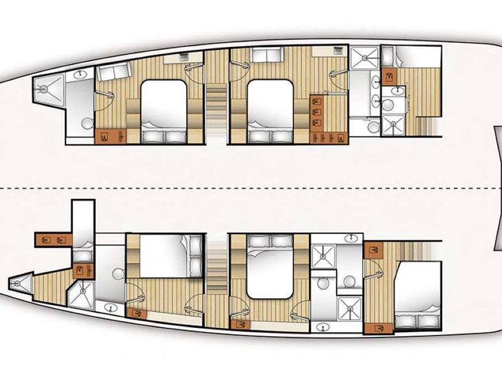 MOONLIGHT Moon Yacht 60 - cabin layout MOONLIGHT Moon Yacht 60 - cabin layout
