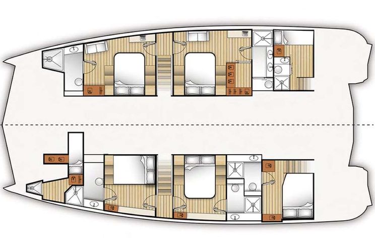 Layout for MOONLIGHT Moon Yacht 60 - cabin layout