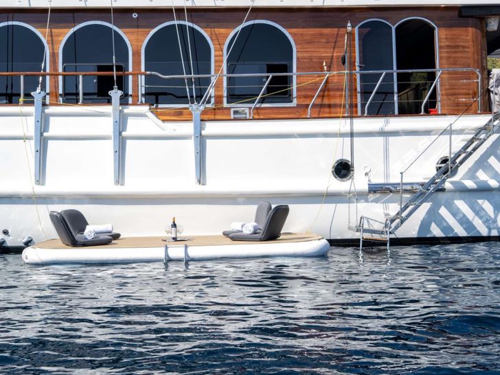 CAUSTIC 40m Custom Gulet Inflatable Platform CAUSTIC 40m Custom Gulet Inflatable Platform