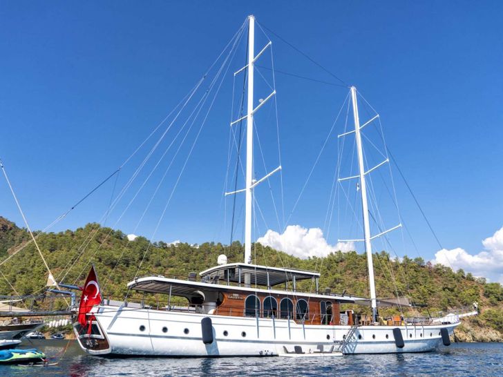 CAUSTIC 40m Custom Gulet Sideview CAUSTIC 40m Custom Gulet Sideview