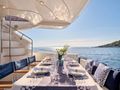 LADY L Altamar 64 - aft deck dining area LADY L Altamar 64 - aft deck dining area