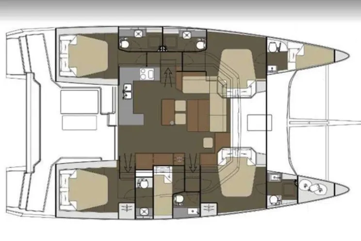 Layout for DOLCE VITA Dufour 48 - layout