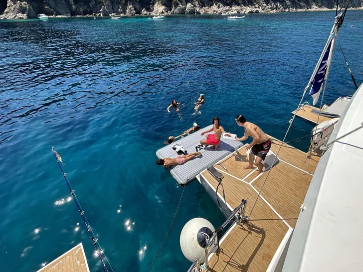 L'OCTANT Neel 51 - swim platform overhead shot L'OCTANT Neel 51 - swim platform overhead shot