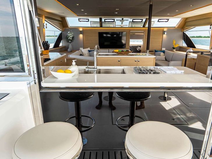 GRACE Aquila 54 - Indoor Dining Area and Galley GRACE Aquila 54 - Indoor Dining Area and Galley