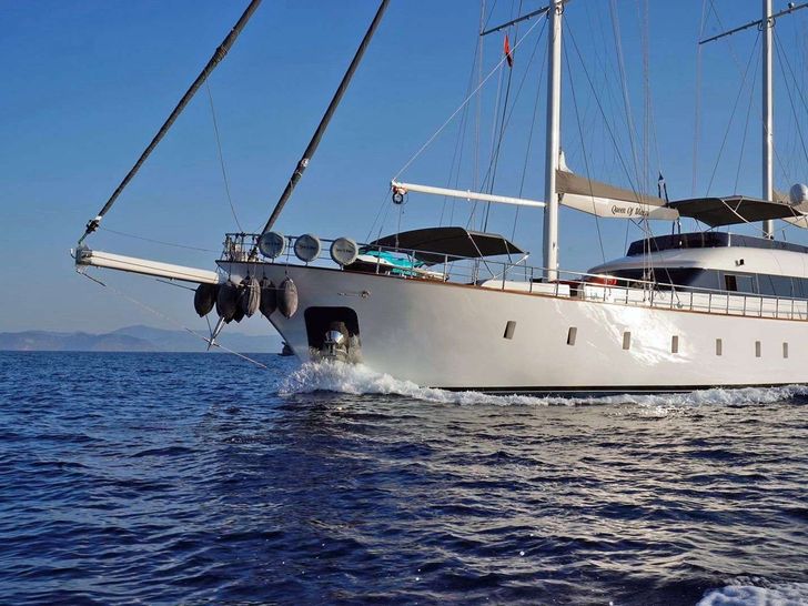 QUEEN OF MAKRI Custom Sailing Yacht 40m - profile QUEEN OF MAKRI Custom Sailing Yacht 40m - profile