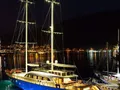 QUEEN OF MAKRI Custom Sailing Yacht 40m - at night QUEEN OF MAKRI Custom Sailing Yacht 40m - at night