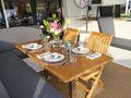 VIVE LAMOUR - Fountaine Pajot 40,alfresco dining VIVE LAMOUR - Fountaine Pajot 40,alfresco dining