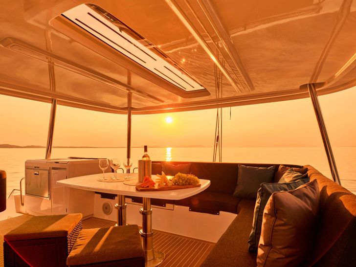 AZUL Lagoon 55 - alfresco dinner under the sunset AZUL Lagoon 55 - alfresco dinner under the sunset